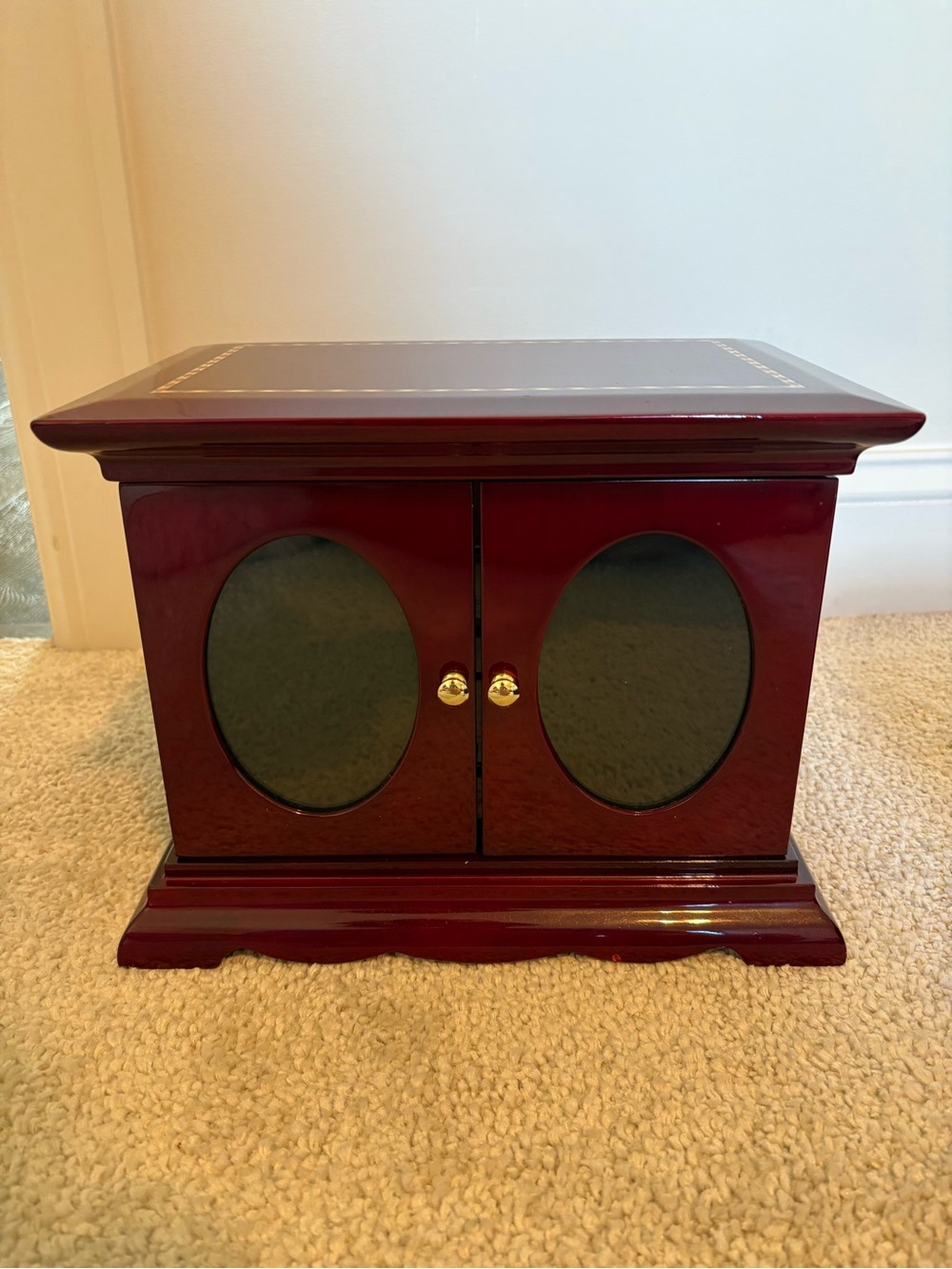 Cherry wood jewelry box